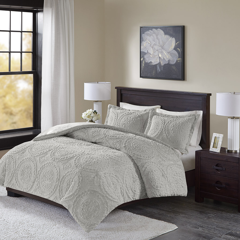 Madison Park - Arya Medallion Ultra Plush Comforter Mini Set - Grey - King/Cal King
Madison Park - Arya Medallion Ultra Plush Comforter Mini Set - Grey - King/Cal King