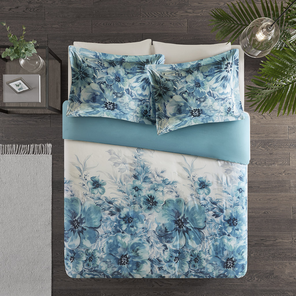 Madison Park - Enza 3 Piece Cotton Printed Duvet Cover Set - Teal - Full/Queen
Madison Park - Enza 3 Piece Cotton Printed Duvet Cover Set - Teal - Full/Queen