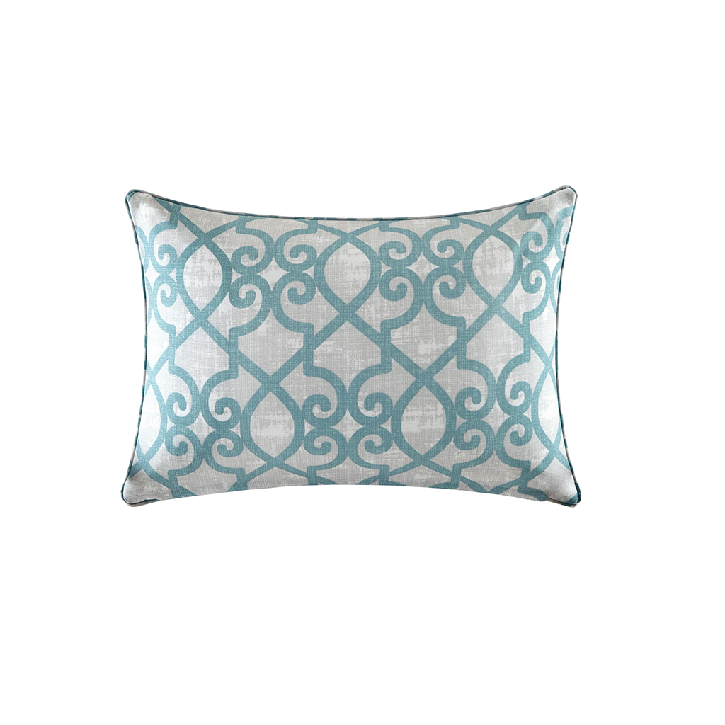 Madison Park - Daven Fretwork 3M Scotchgard Outdoor Oblong Pillow - Aqua - 14x20
Madison Park - Daven Fretwork 3M Scotchgard Outdoor Oblong Pillow - Aqua - 14x20
