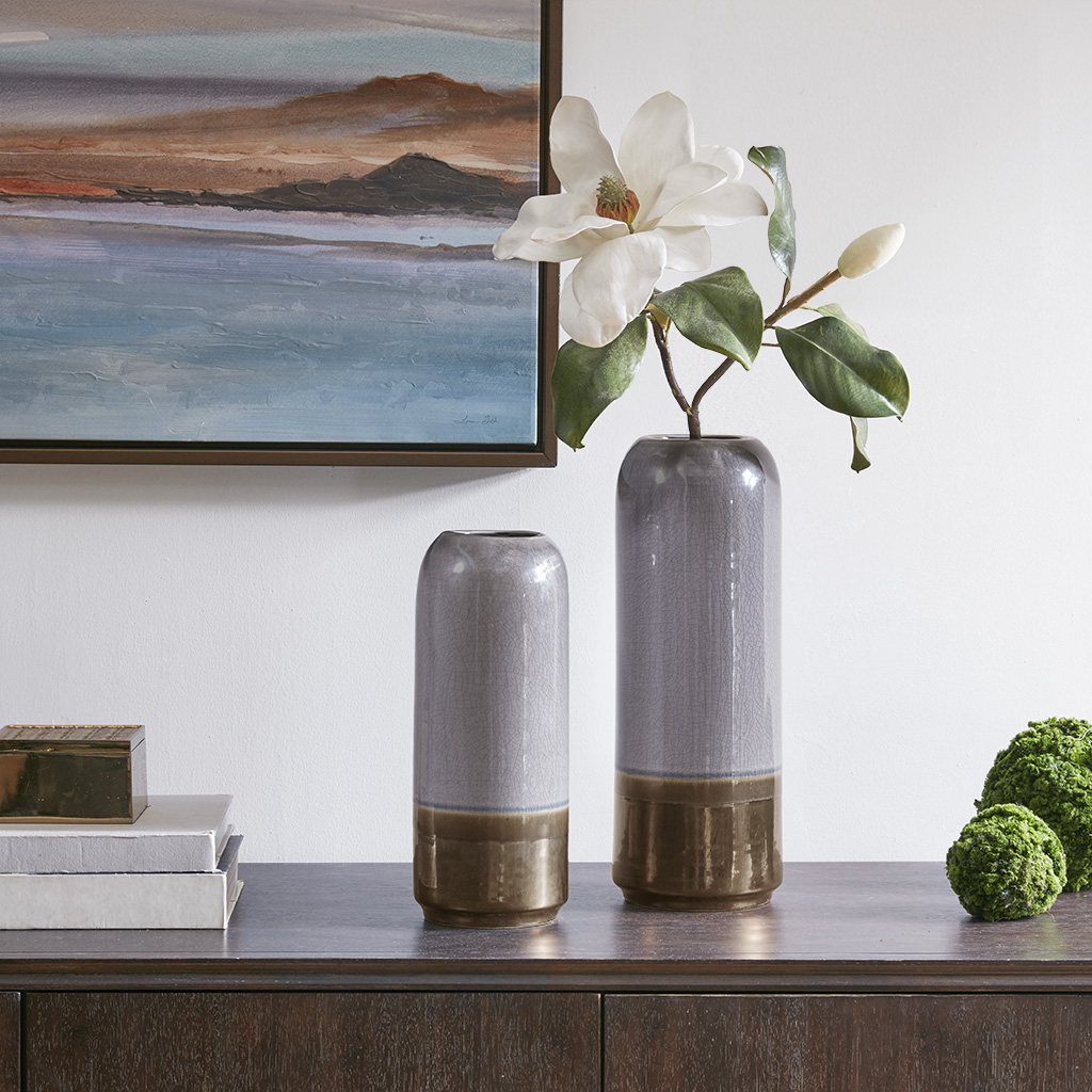 Madison Park - Amelia Vase set of 2 - Light Grey - See below
Madison Park - Amelia Vase set of 2 - Light Grey - See below