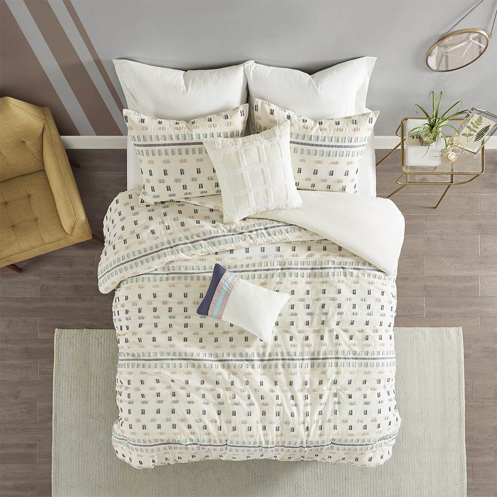 Urban Habitat - Auden 5 Piece Cotton Jacquard Duvet Cover Set - Aqua - Full/Queen
Urban Habitat - Auden 5 Piece Cotton Jacquard Duvet Cover Set - Aqua - Full/Queen