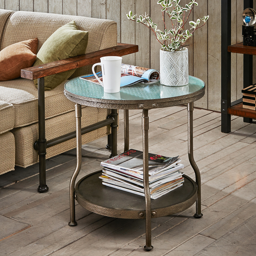 INK+IVY - Cambridge Round End Table - Hammered Antique Silver - See below
INK+IVY - Cambridge Round End Table - Hammered Antique Silver - See below
