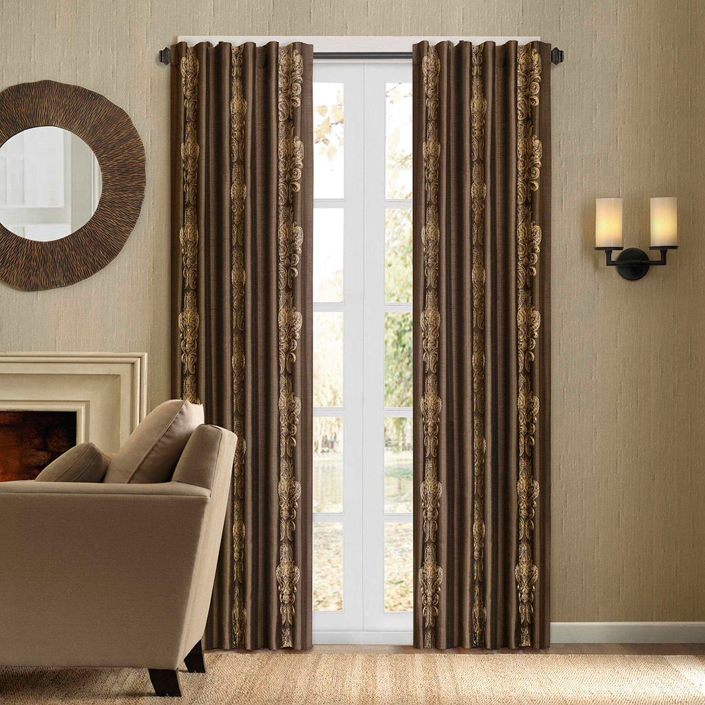 Madison Park - Madrid Faux Silk Embroidery Window Curtain - Brown - See below
Madison Park - Madrid Faux Silk Embroidery Window Curtain - Brown - See below