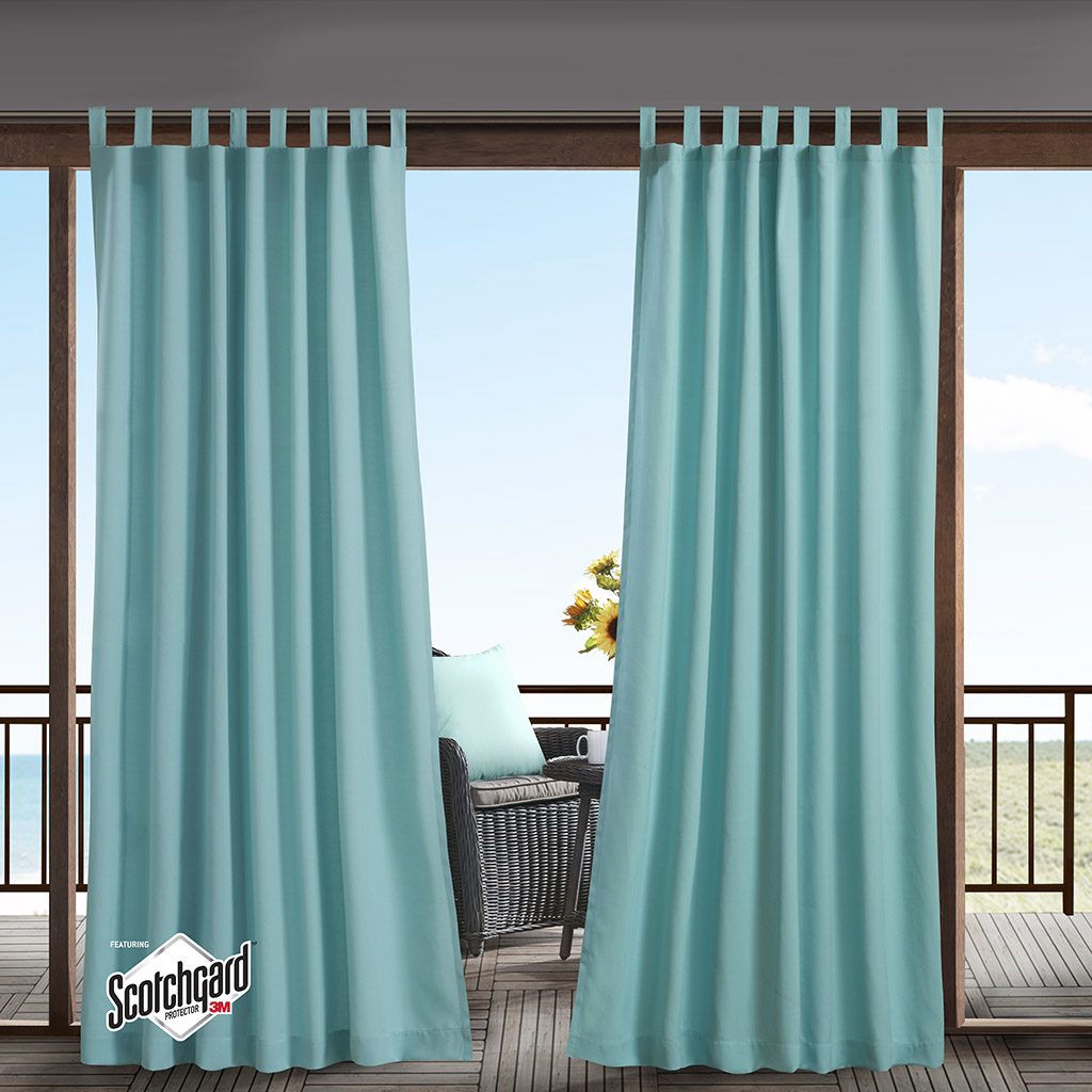Madison Park - Tybee Solid Tab Top 3M Scotchgard Outdoor Curtain - Aqua - 54x95
Madison Park - Tybee Solid Tab Top 3M Scotchgard Outdoor Curtain - Aqua - 54x95