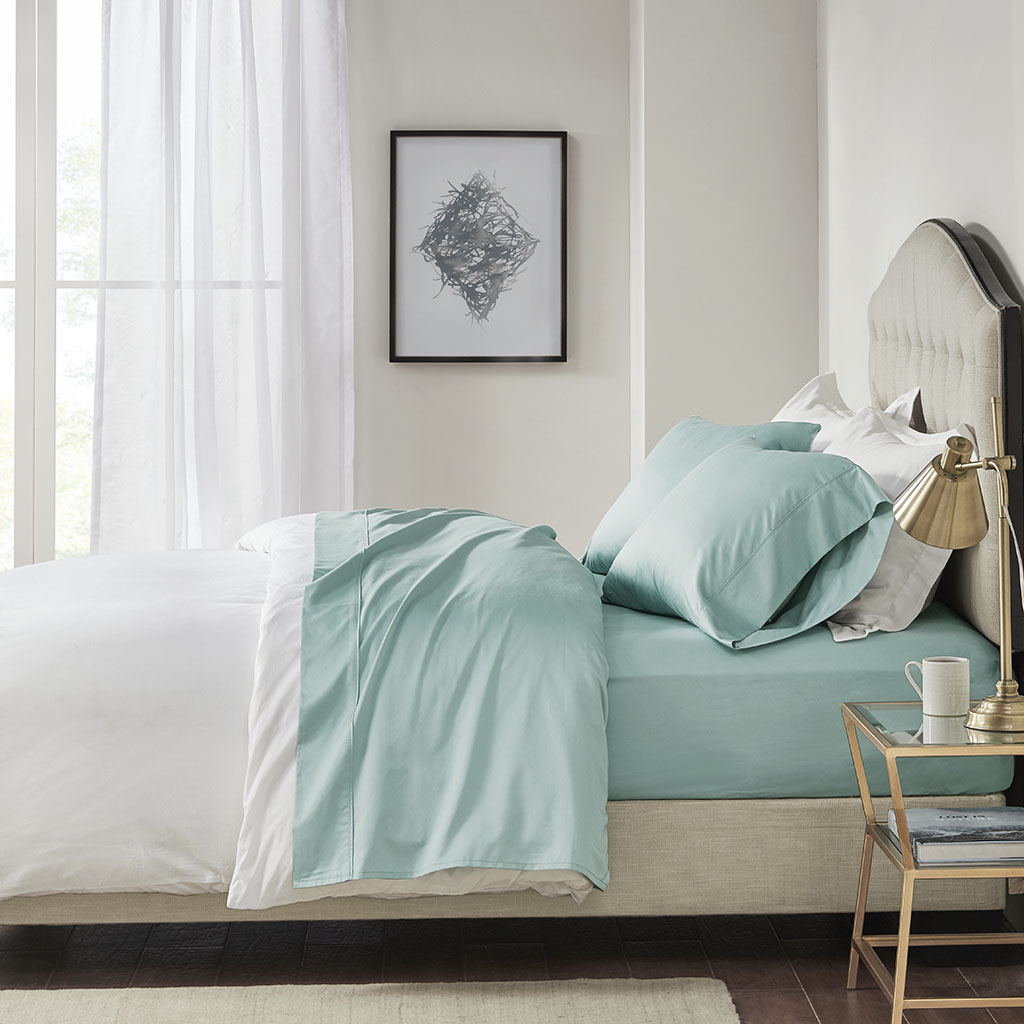 Madison Park - 600 Thread Count 100% Pima Cotton Sheet Set - Seafoam - Cal King
Madison Park - 600 Thread Count 100% Pima Cotton Sheet Set - Seafoam - Cal King