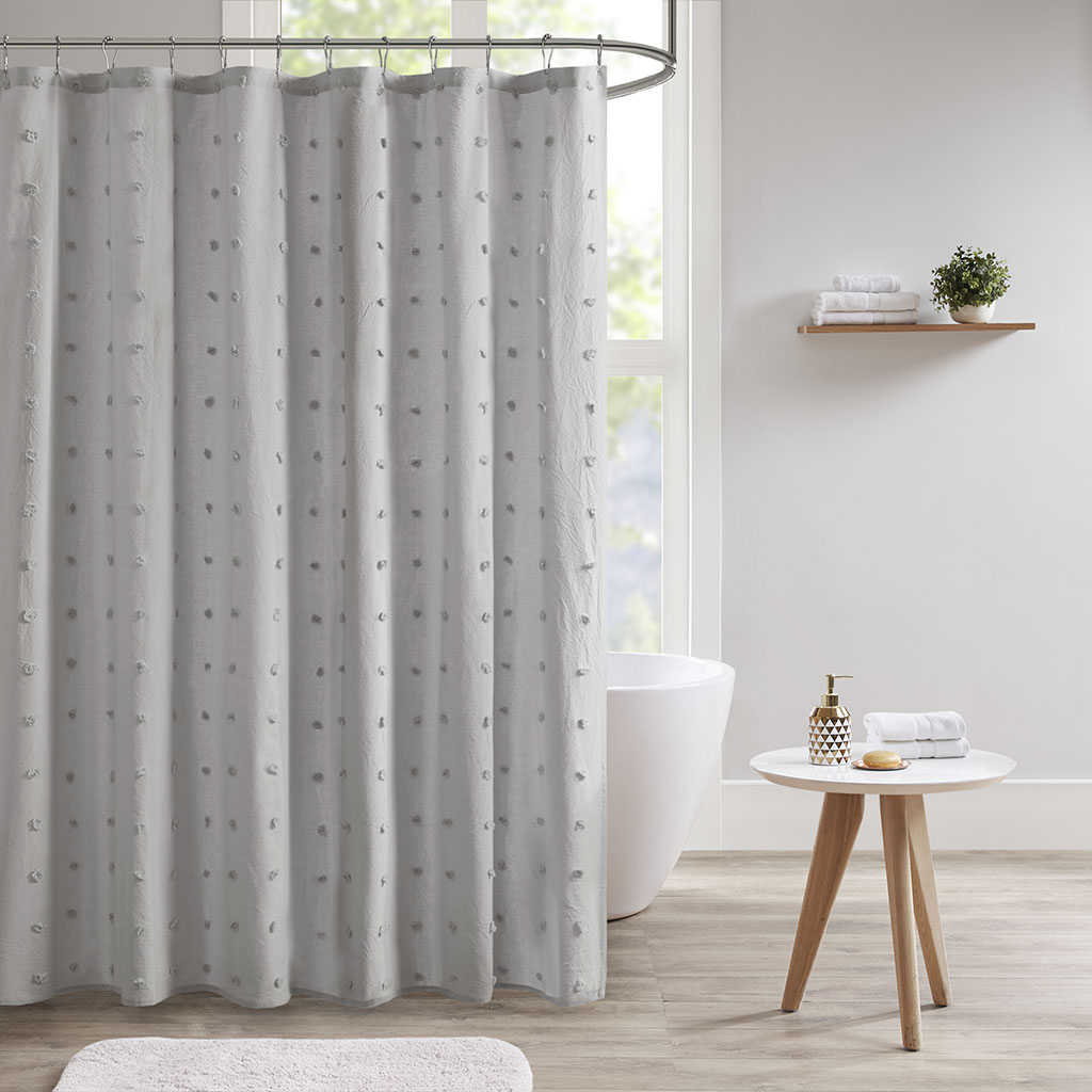 Urban Habitat - Brooklyn Cotton Yarn Dyed Jacquard Pom Pom Shower Curtain - Grey - 70 x 72'
Urban Habitat - Brooklyn Cotton Yarn Dyed Jacquard Pom Pom Shower Curtain - Grey - 70 x 72'