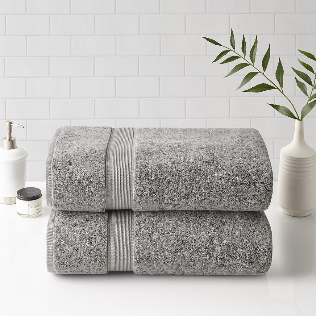 Madison Park Signature - 800GSM 100% Cotton Bath Sheet 2 Piece Set - Silver - 34x68
Madison Park Signature - 800GSM 100% Cotton Bath Sheet 2 Piece Set - Silver - 34x68