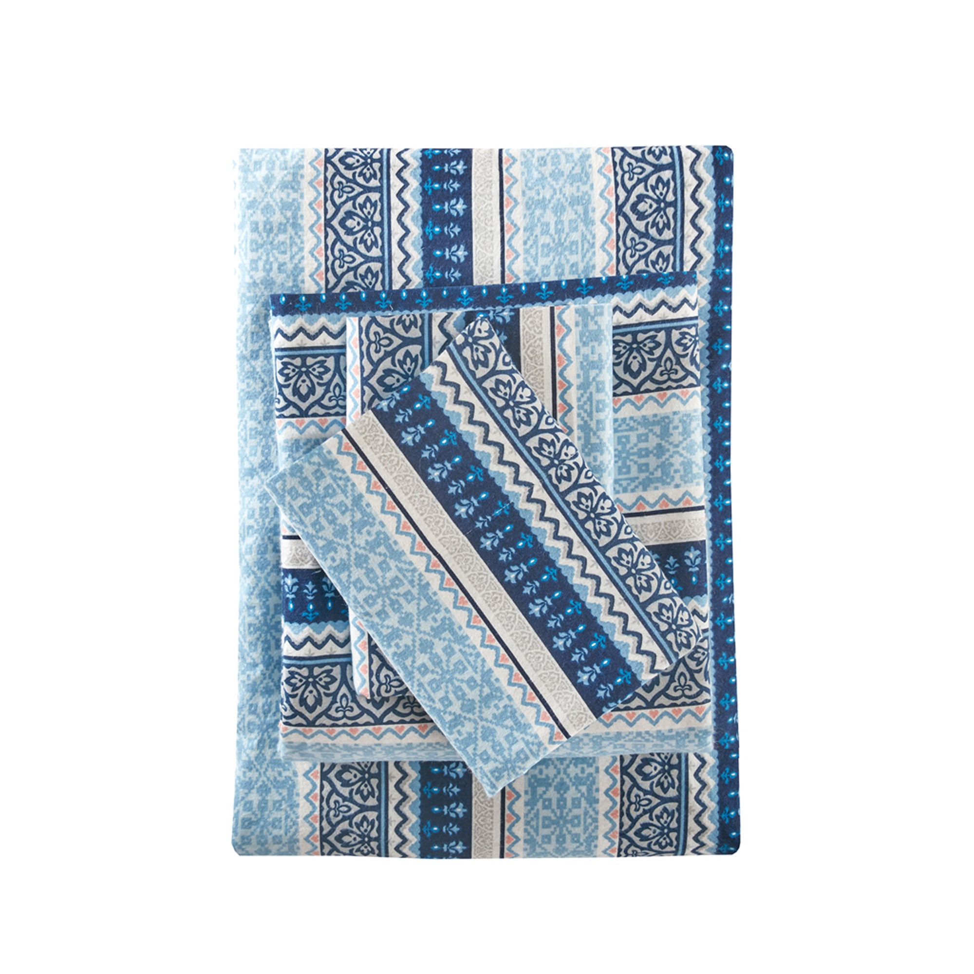 True North by Sleep Philosophy - Cozy Flannel 100% Cotton Flannel Printed Sheet Set - Blue Fair Isle - Queen
True North by Sleep Philosophy - Cozy Flannel 100% Cotton Flannel Printed Sheet Set - Blue Fair Isle - Queen