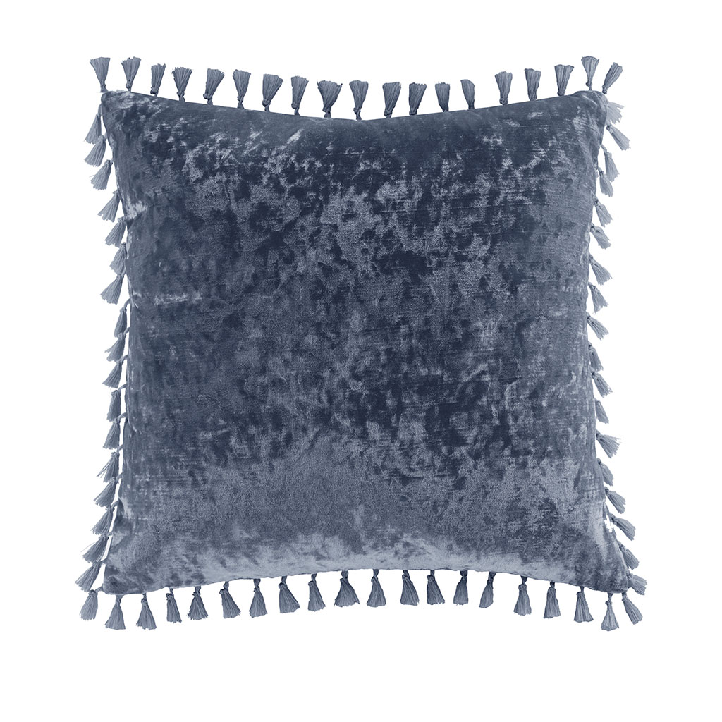 Intelligent Design - Ariana Square Crushed Velvet Decorative Pillow with Tassels - Navy - 18x18
Intelligent Design - Ariana Square Crushed Velvet Decorative Pillow with Tassels - Navy - 18x18