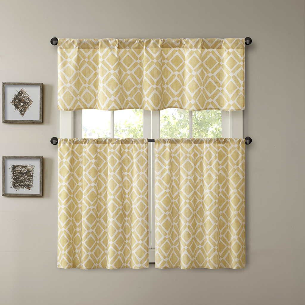 Madison Park - Delray Poly Cotton Twill Printed Diamond Kitchen Tier Set - Yellow - 30x24
Madison Park - Delray Poly Cotton Twill Printed Diamond Kitchen Tier Set - Yellow - 30x24