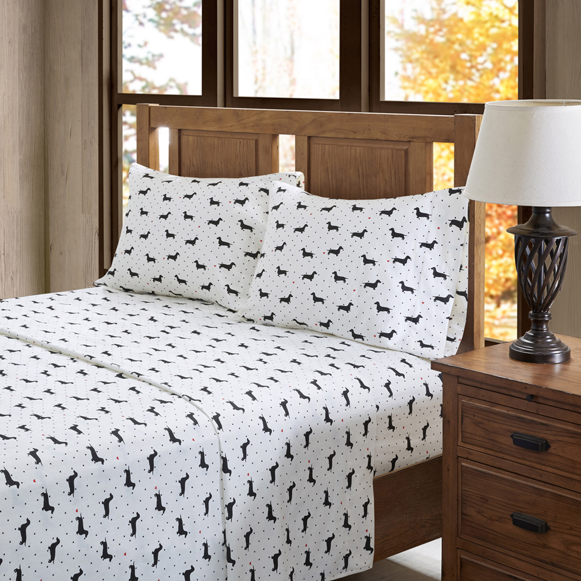 True North by Sleep Philosophy - Cozy Flannel 100% Cotton Flannel Printed Sheet Set - Black Dogs - King
True North by Sleep Philosophy - Cozy Flannel 100% Cotton Flannel Printed Sheet Set - Black Dogs - King