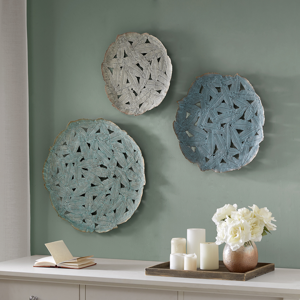 Madison Park - Rossi Blue Iron Painted Wall Decor Set of 3 - Blue - See below
Madison Park - Rossi Blue Iron Painted Wall Decor Set of 3 - Blue - See below