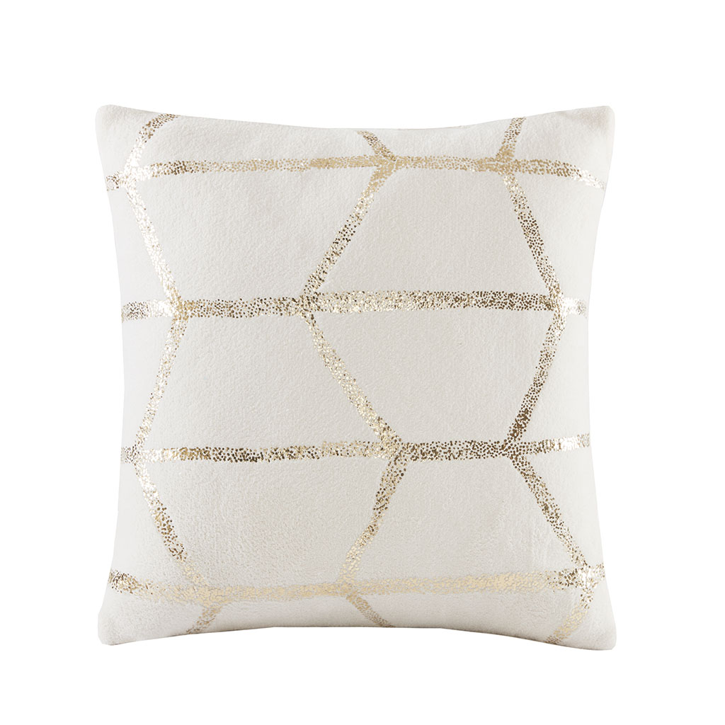 Intelligent Design - Raina Metallic Print Decorative Pillow - Ivory - 18x18
Intelligent Design - Raina Metallic Print Decorative Pillow - Ivory - 18x18