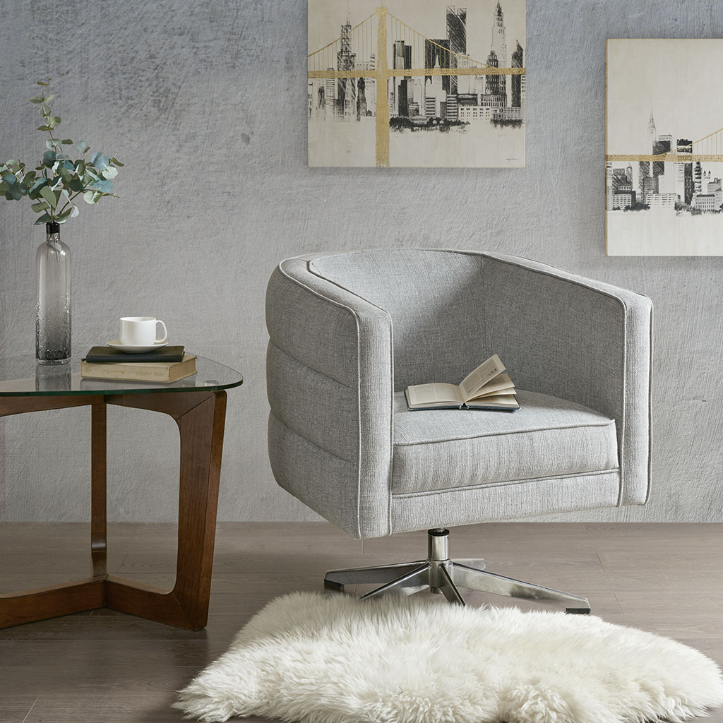 INK+IVY - Emily Swivel Lounge Chair, Star Based Swivel - Light Grey - See below
INK+IVY - Emily Swivel Lounge Chair, Star Based Swivel - Light Grey - See below
