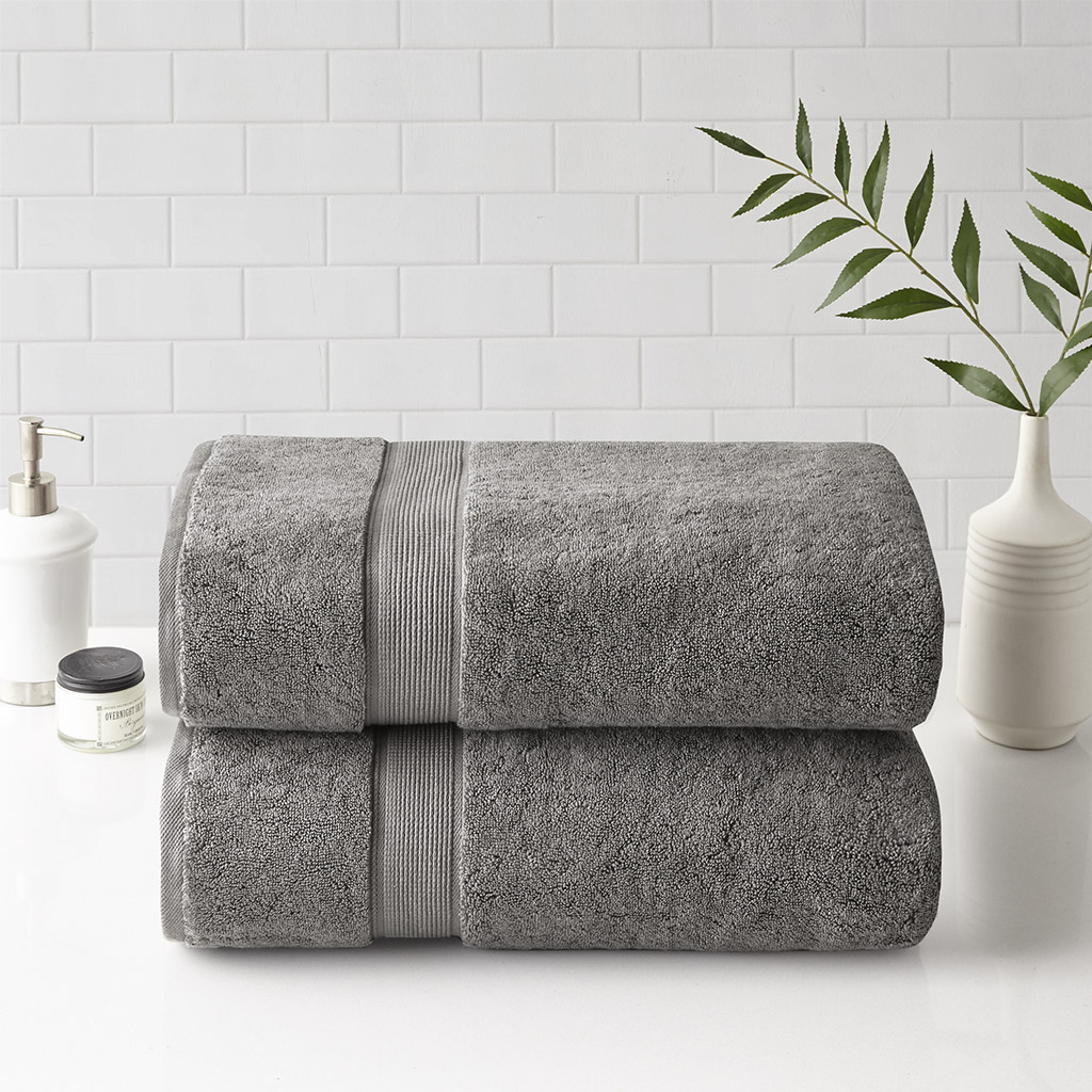 Madison Park Signature - 800GSM 100% Cotton Bath Sheet 2 Piece Set - Grey - 34x68
Madison Park Signature - 800GSM 100% Cotton Bath Sheet 2 Piece Set - Grey - 34x68
