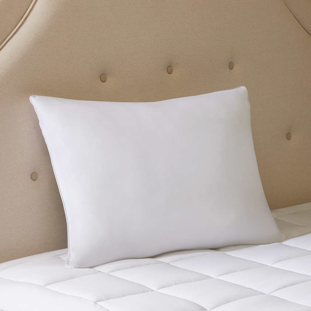 Smart Cool by Sleep Philosophy - Smart Cool Microfiber Hypoallergenic Coolmax Down Alternative Sleeping Pillow Satin Piping - White - Standard/Queen
Smart Cool by Sleep Philosophy - Smart Cool Microfiber Hypoallergenic Coolmax Down Alternative Sleeping Pillow Satin Piping - White - Standard/Queen