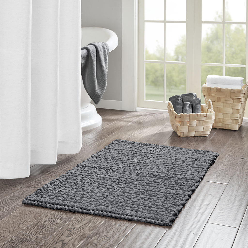Madison Park - Lasso 100% Cotton Chenille Chain Stitch Rug - Charcoal - 24x40
Madison Park - Lasso 100% Cotton Chenille Chain Stitch Rug - Charcoal - 24x40