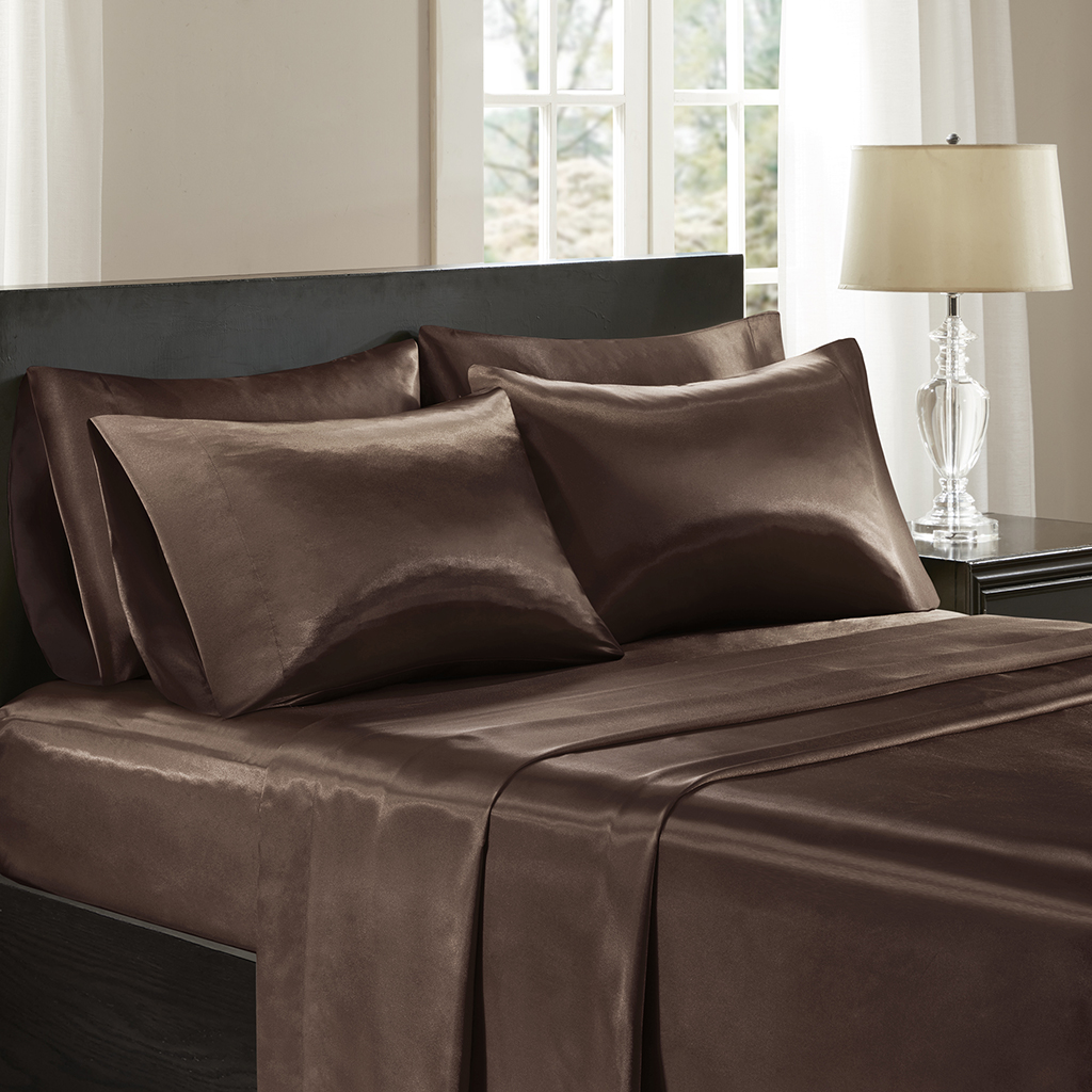 Madison Park Essentials - Satin Wrinkle-Free Luxurious 6-Piece Sheet Set - Chocolate - Full
Madison Park Essentials - Satin Wrinkle-Free Luxurious 6-Piece Sheet Set - Chocolate - Full
