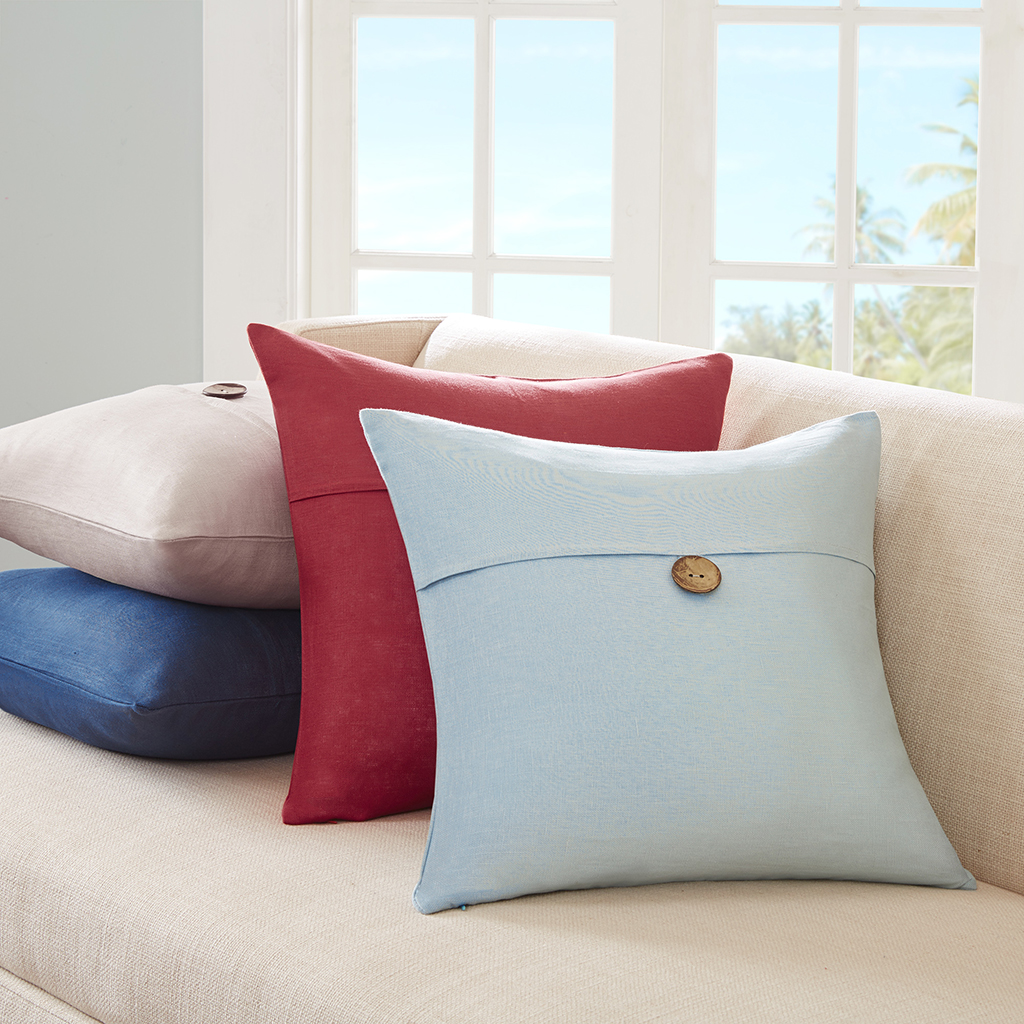 Madison Park - Linen Button Square Pillow Linen 1 Button Square Pillow - Navy - 20x20
Madison Park - Linen Button Square Pillow Linen 1 Button Square Pillow - Navy - 20x20