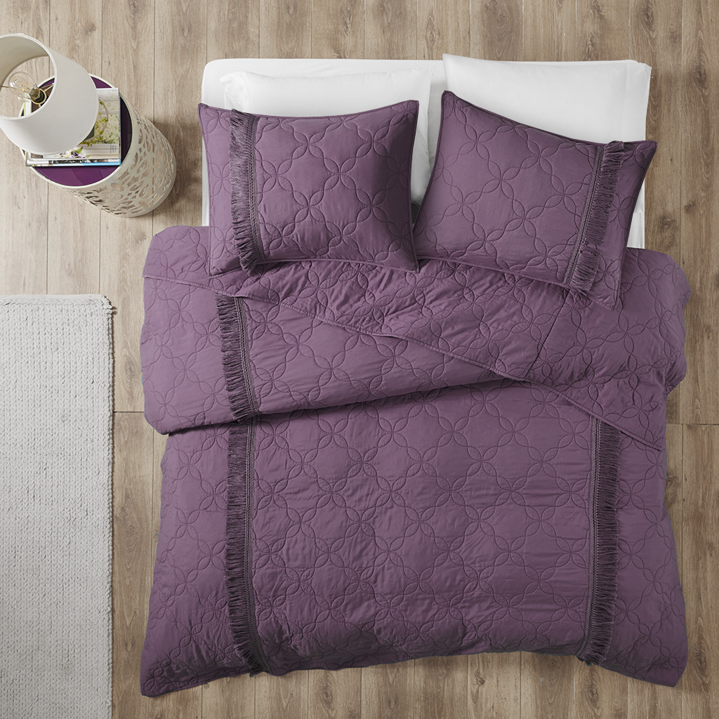 Intelligent Design - Shyla Solid Coverlet Set With Fringe - Purple - Twin/Twin XL
Intelligent Design - Shyla Solid Coverlet Set With Fringe - Purple - Twin/Twin XL