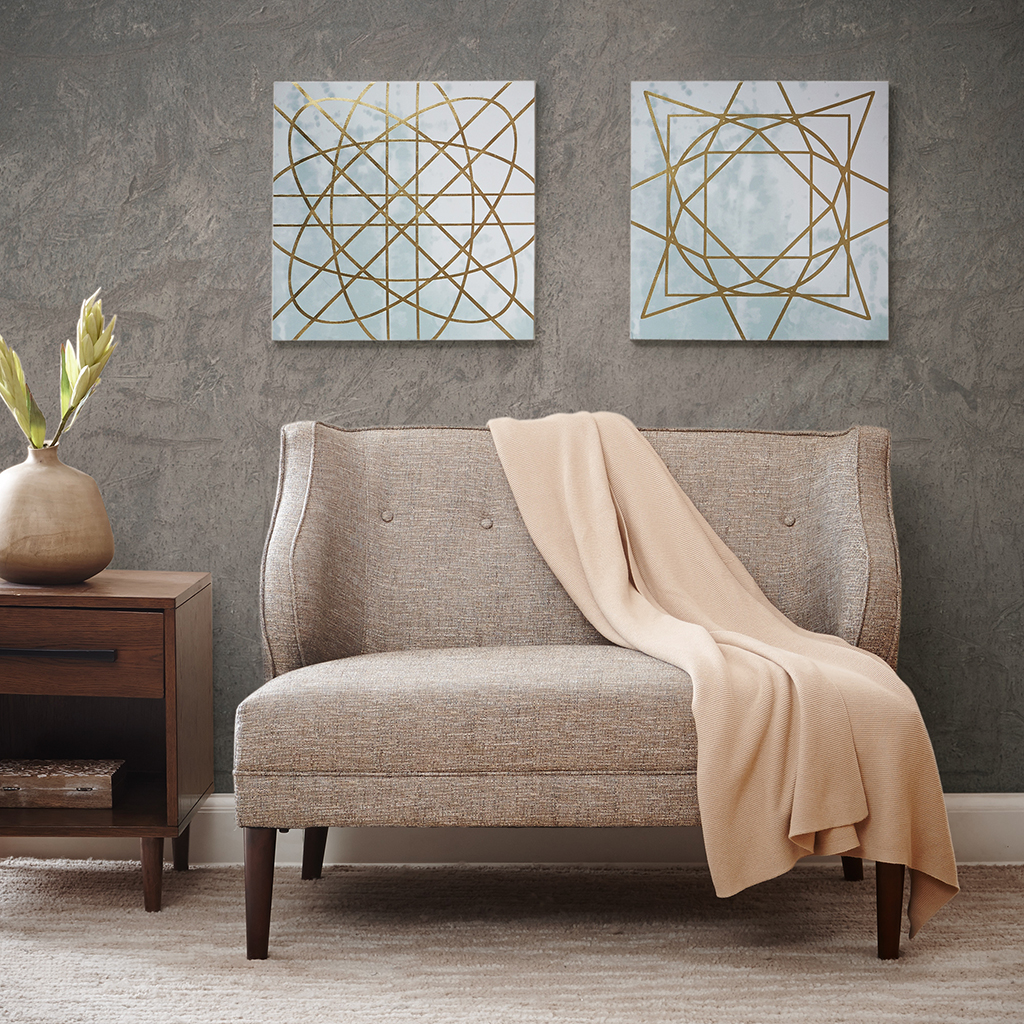 Madison Park - Arctic Geometric Printed Canvas with Gold Foil Embellishment 2PCS Set - Blue - See below
Madison Park - Arctic Geometric Printed Canvas with Gold Foil Embellishment 2PCS Set - Blue - See below