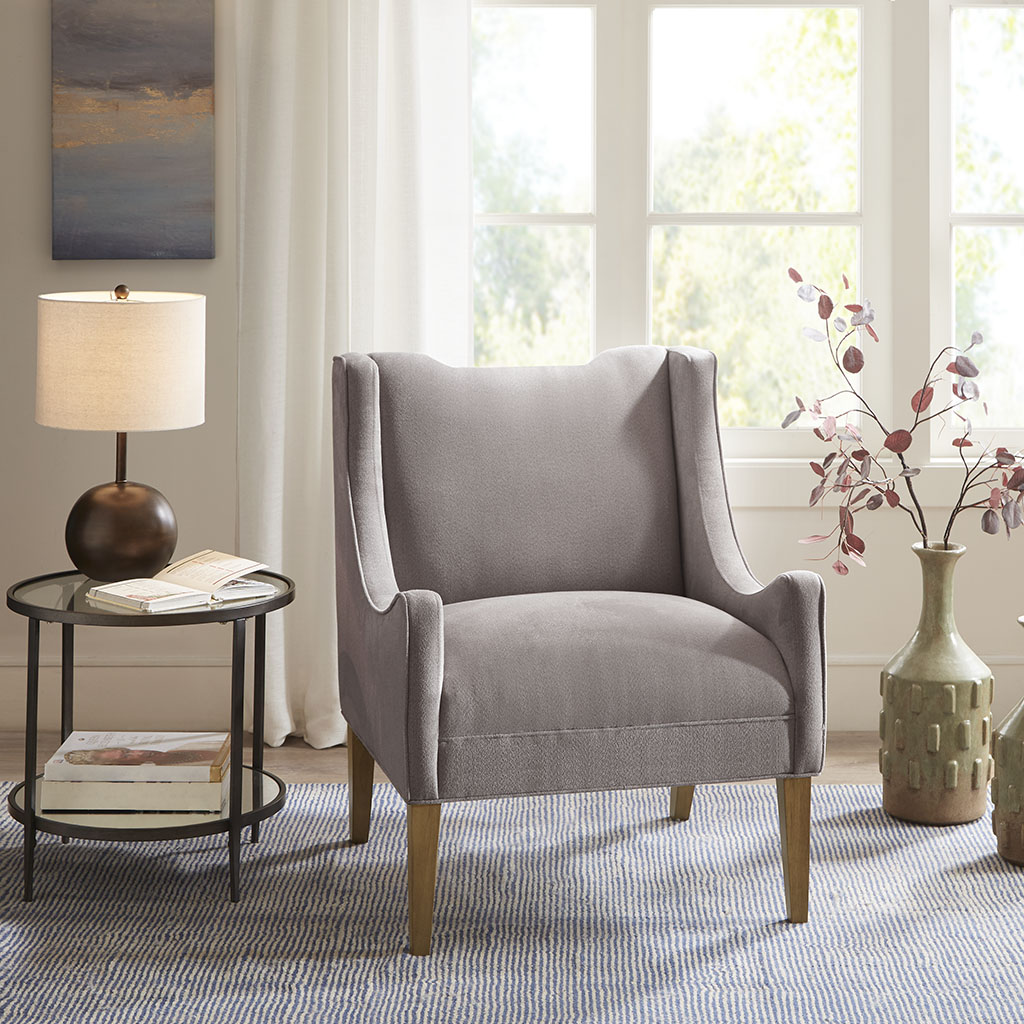 Madison Park - Mullen Accent Chair - Light Grey - See below