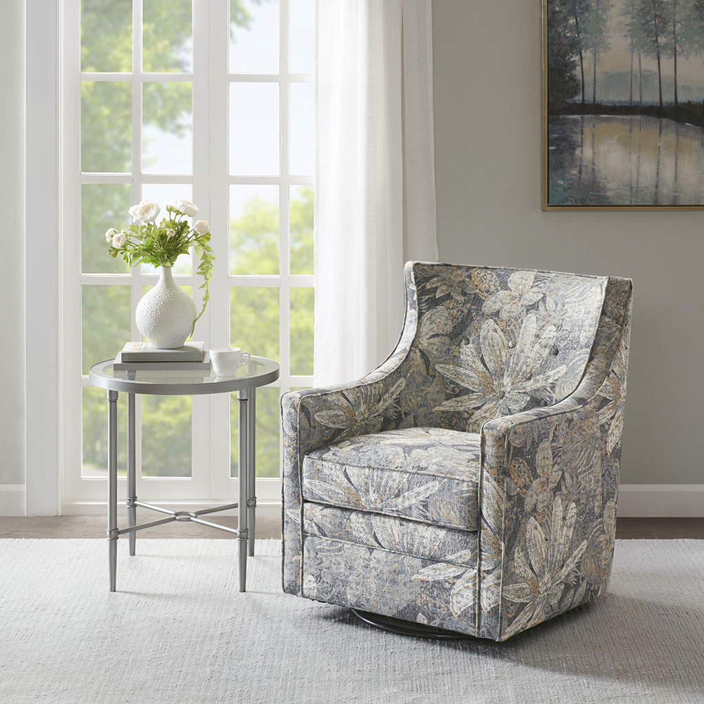 Madison Park - Alana Curve Back Swivel Glider Chair - Blue Multi - See below
Madison Park - Alana Curve Back Swivel Glider Chair - Blue Multi - See below