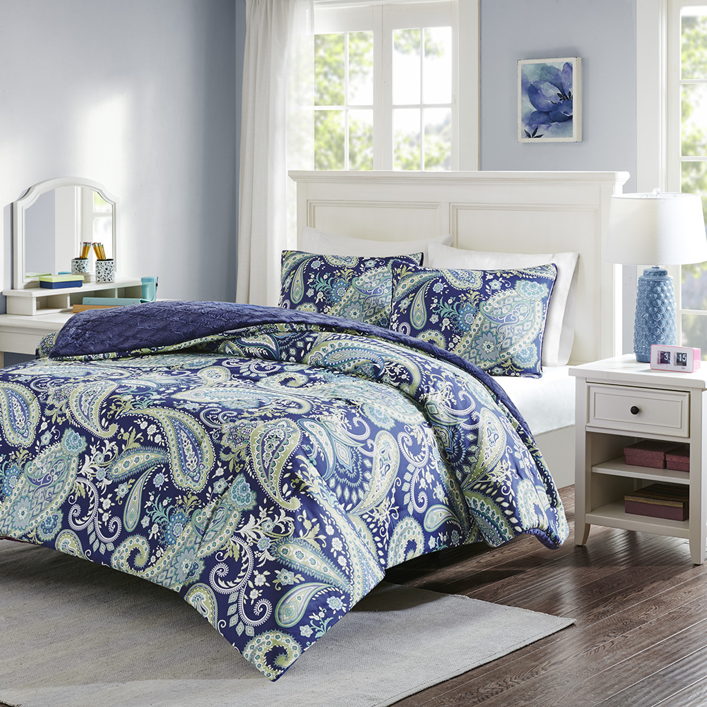 Intelligent Design - Melissa Reversible Comforter Mini Set - Navy - King
Intelligent Design - Melissa Reversible Comforter Mini Set - Navy - King