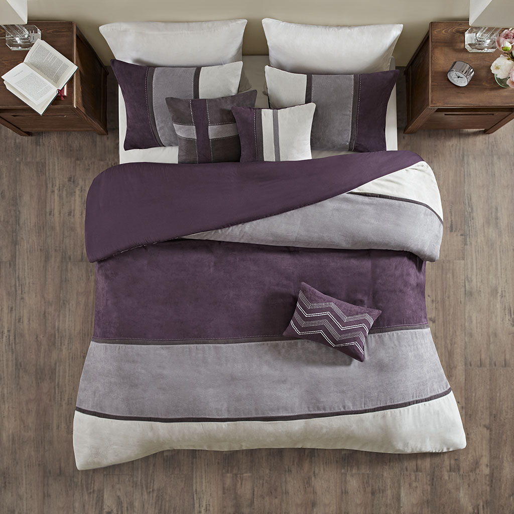 Madison Park - Palisades 6 Piece Faux Suede Duvet Set - Purple - King/Cal King
Madison Park - Palisades 6 Piece Faux Suede Duvet Set - Purple - King/Cal King