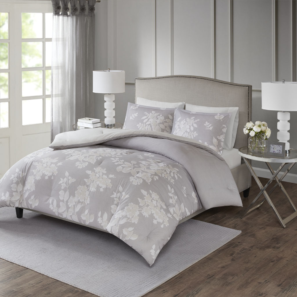Madison Park - Marian 3 Piece Cotton Printed Comforter Set - Grey - Full/Queen
Madison Park - Marian 3 Piece Cotton Printed Comforter Set - Grey - Full/Queen