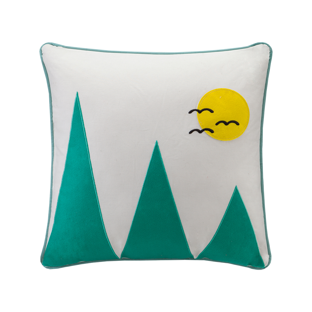 HipStyle - Wanderlust Mountain Appliqued Cotton Square Pillow - Yellow - 20x20
HipStyle - Wanderlust Mountain Appliqued Cotton Square Pillow - Yellow - 20x20