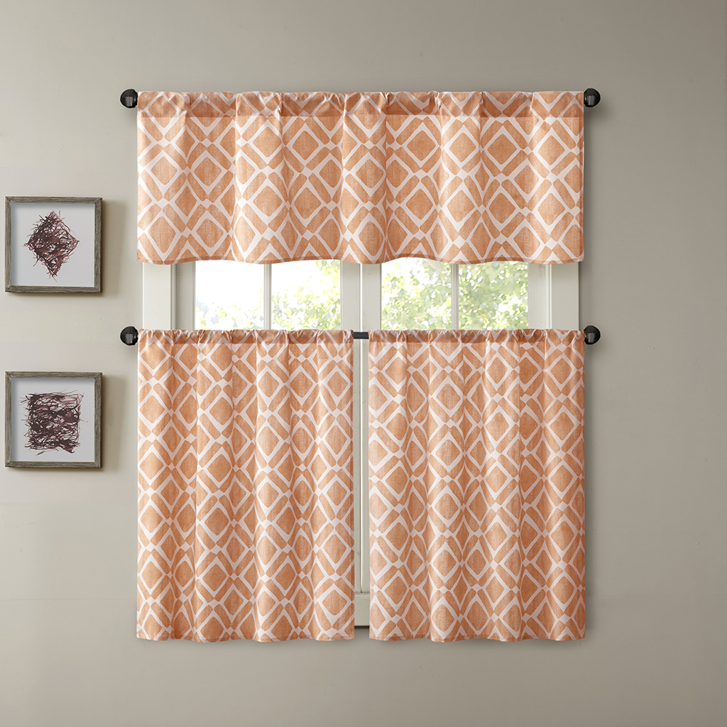 Madison Park - Delray Poly Cotton Twill Printed Diamond Kitchen Tier Set - Orange - 30x24
Madison Park - Delray Poly Cotton Twill Printed Diamond Kitchen Tier Set - Orange - 30x24