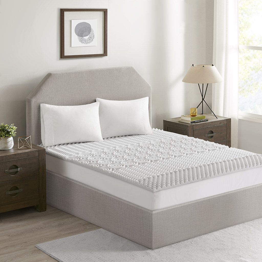 Flexapedic by Sleep Philosophy - Graphite 1.5" 5-zone Memory Foam Topper - Grey - Full
Flexapedic by Sleep Philosophy - Graphite 1.5" 5-zone Memory Foam Topper - Grey - Full