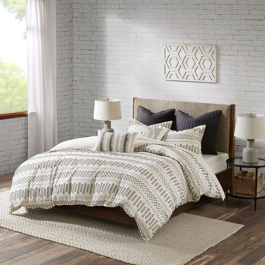 INK+IVY - Rhea Cotton Jacquard Comforter Mini Set - Ivory/Charcoal - King/Cal King
INK+IVY - Rhea Cotton Jacquard Comforter Mini Set - Ivory/Charcoal - King/Cal King