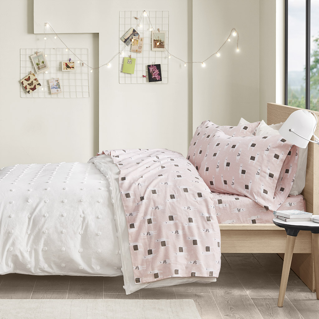Intelligent Design - Cozy Soft Cotton Novelty Print Flannel Sheet Set - Pink Llamas - Full
Intelligent Design - Cozy Soft Cotton Novelty Print Flannel Sheet Set - Pink Llamas - Full