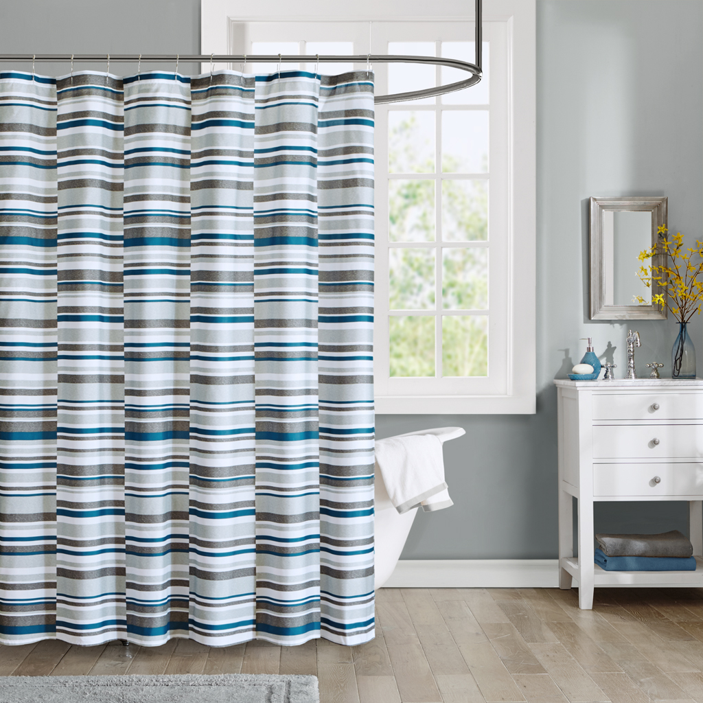 Intelligent Design - Emmett 100% Microfiber Printed Shower Curtain - Blue - 72x72
Intelligent Design - Emmett 100% Microfiber Printed Shower Curtain - Blue - 72x72