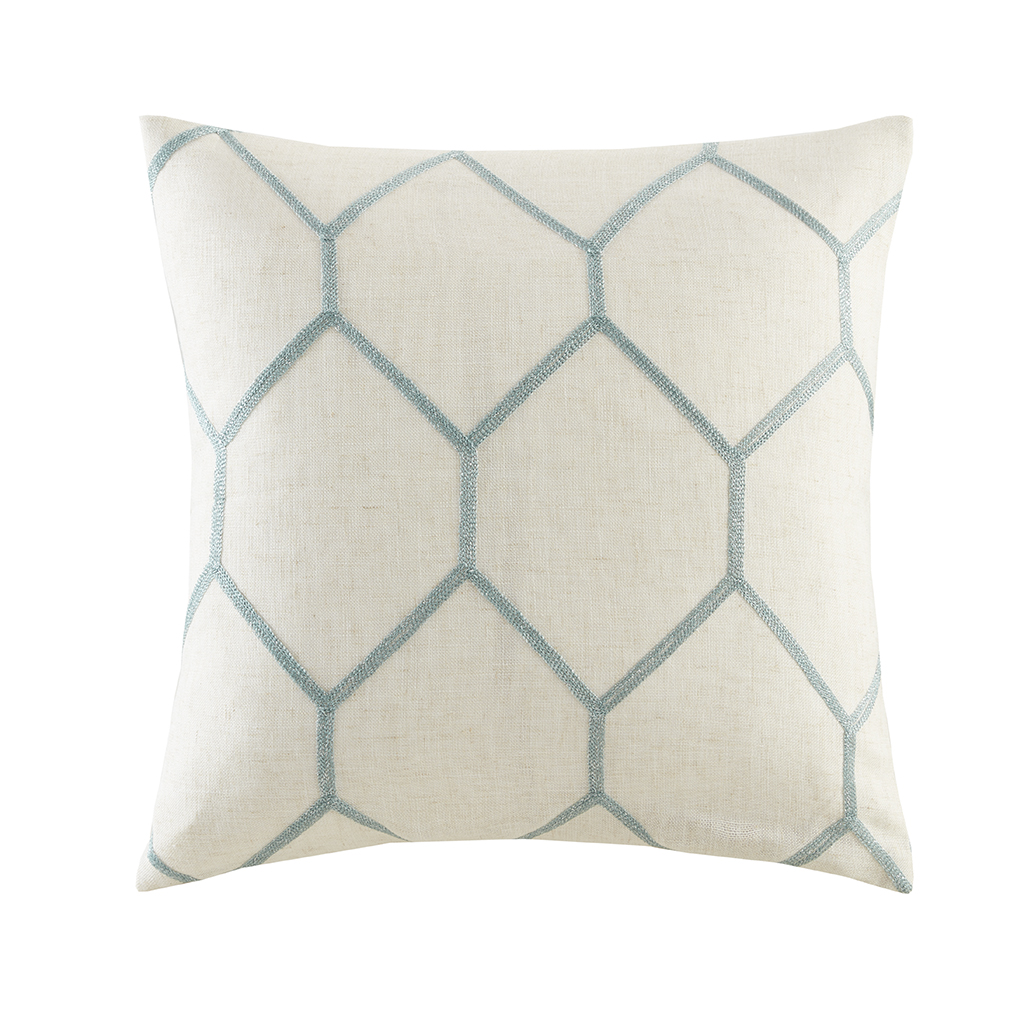 Madison Park - Brooklyn Metallic Geo Embroidered Pillow Pair - Aqua - 20x20
Madison Park - Brooklyn Metallic Geo Embroidered Pillow Pair - Aqua - 20x20