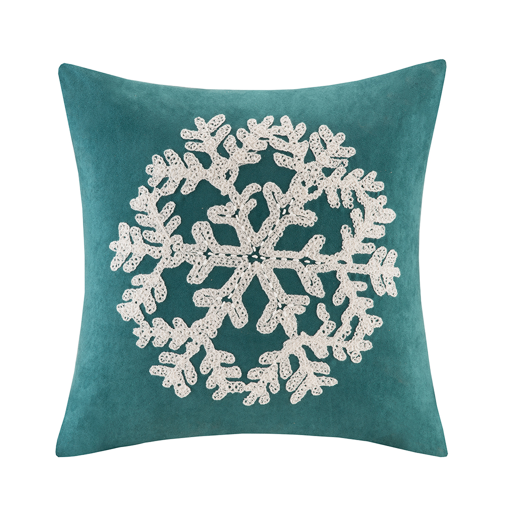 Madison Park - Snowflake Embroidered Suede Square Pillow Square Pillow - Teal - 20x20
Madison Park - Snowflake Embroidered Suede Square Pillow Square Pillow - Teal - 20x20