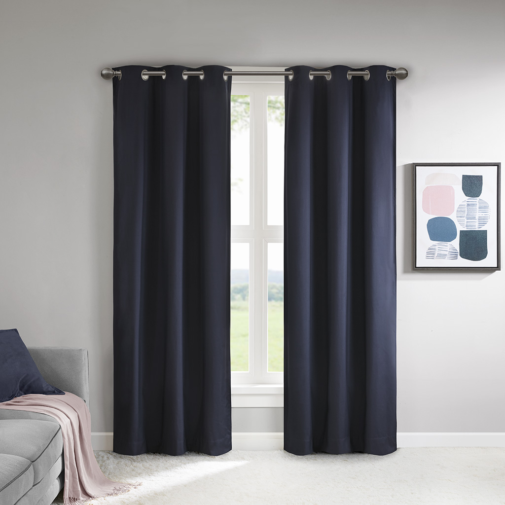 510 Design - Lisa Solid Theater Grade Total Blackout Curtain Pair - Navy - 37"W x 95"L
510 Design - Lisa Solid Theater Grade Total Blackout Curtain Pair - Navy - 37"W x 95"L