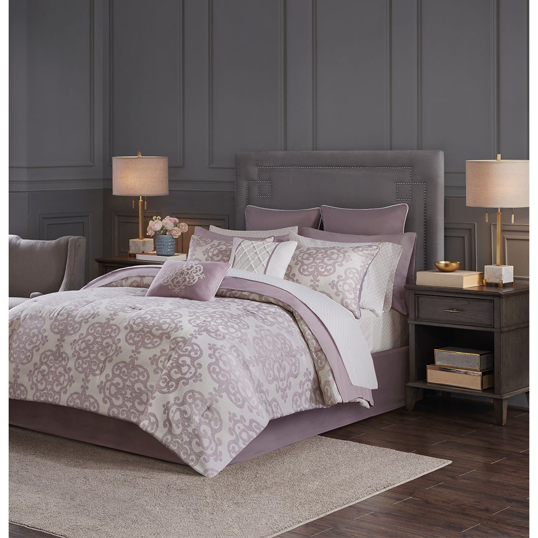 Madison Park Essentials - Madeline 16 Piece Jacquard Complete Bedding Set with 2 Sheet Sets - Purple - Cal King
Madison Park Essentials - Madeline 16 Piece Jacquard Complete Bedding Set with 2 Sheet Sets - Purple - Cal King