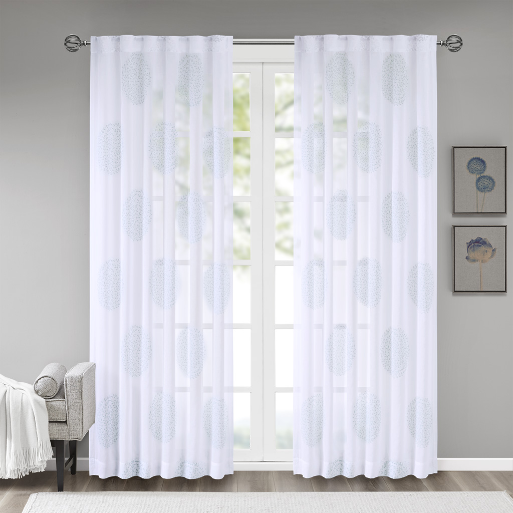 Madison Park - Genia Sheer Branch Flocking Window Curtain - Seafoam - 84" Panel
Madison Park - Genia Sheer Branch Flocking Window Curtain - Seafoam - 84" Panel