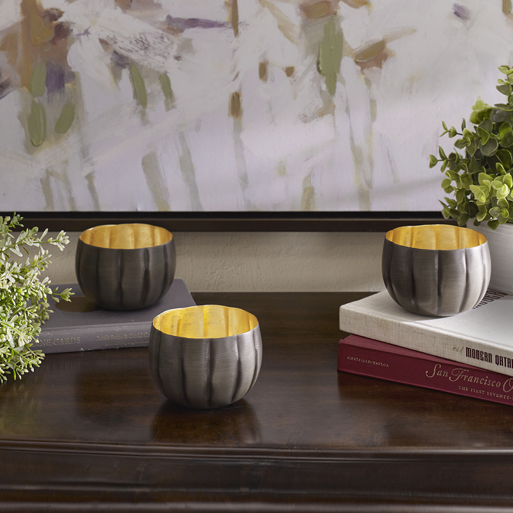 

Madison Park - Monae Tealight Candle Holders Set of 3 - Black - See below