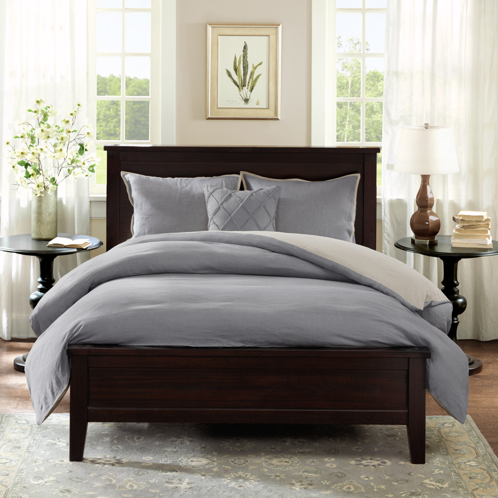 

Harbor House - Linen Duvet Cover Mini Set - Grey - King