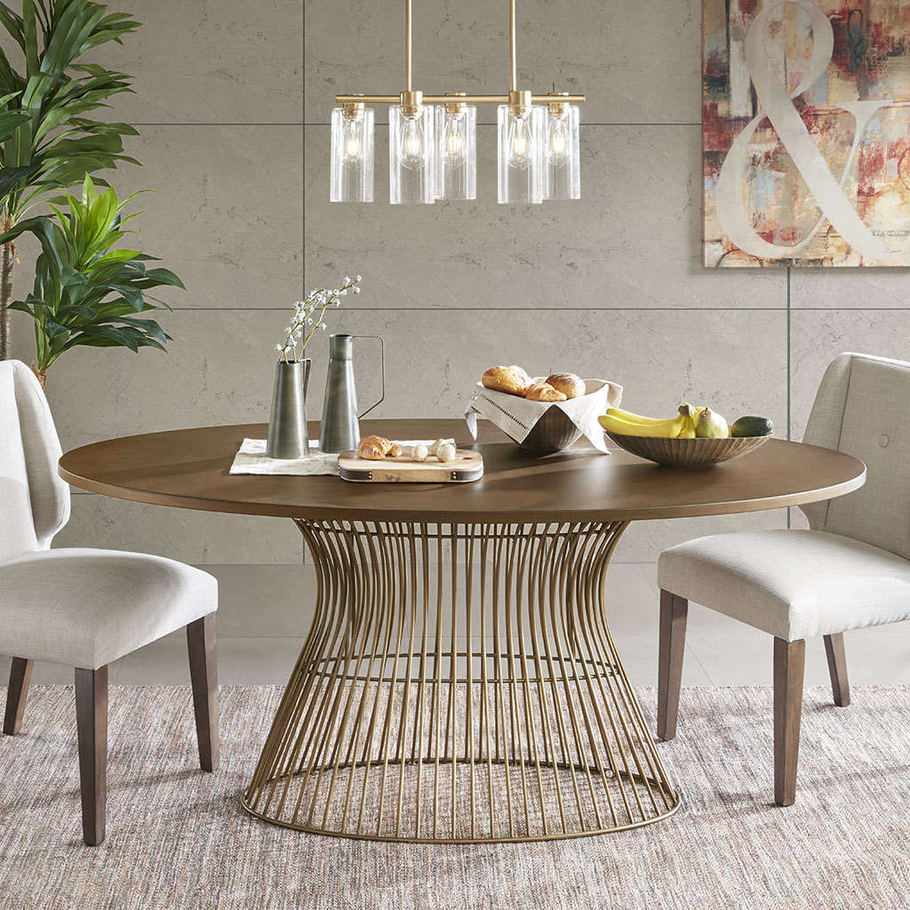 

INK+IVY - Mercer Oval Dining Table - Bronze - See below