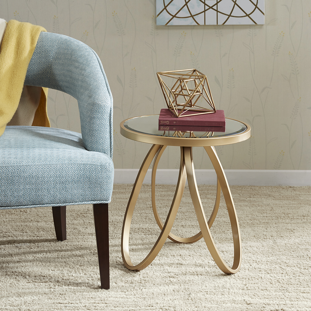 

Madison Park - Orbit Accent Table - Antique Gold - See below