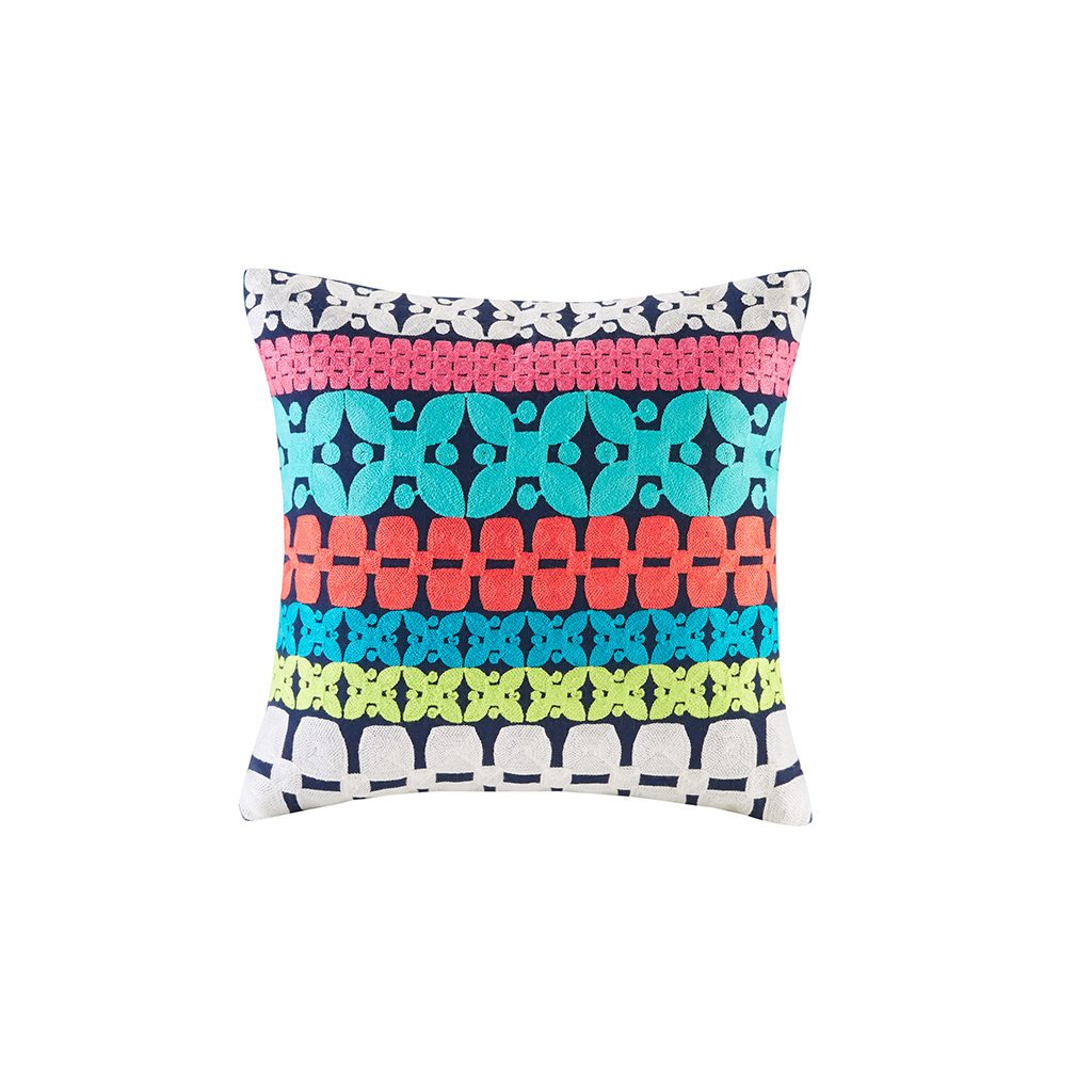 

Josie by Natori - Mix & Match Embroidery Square Pillow - Multi - 18x18