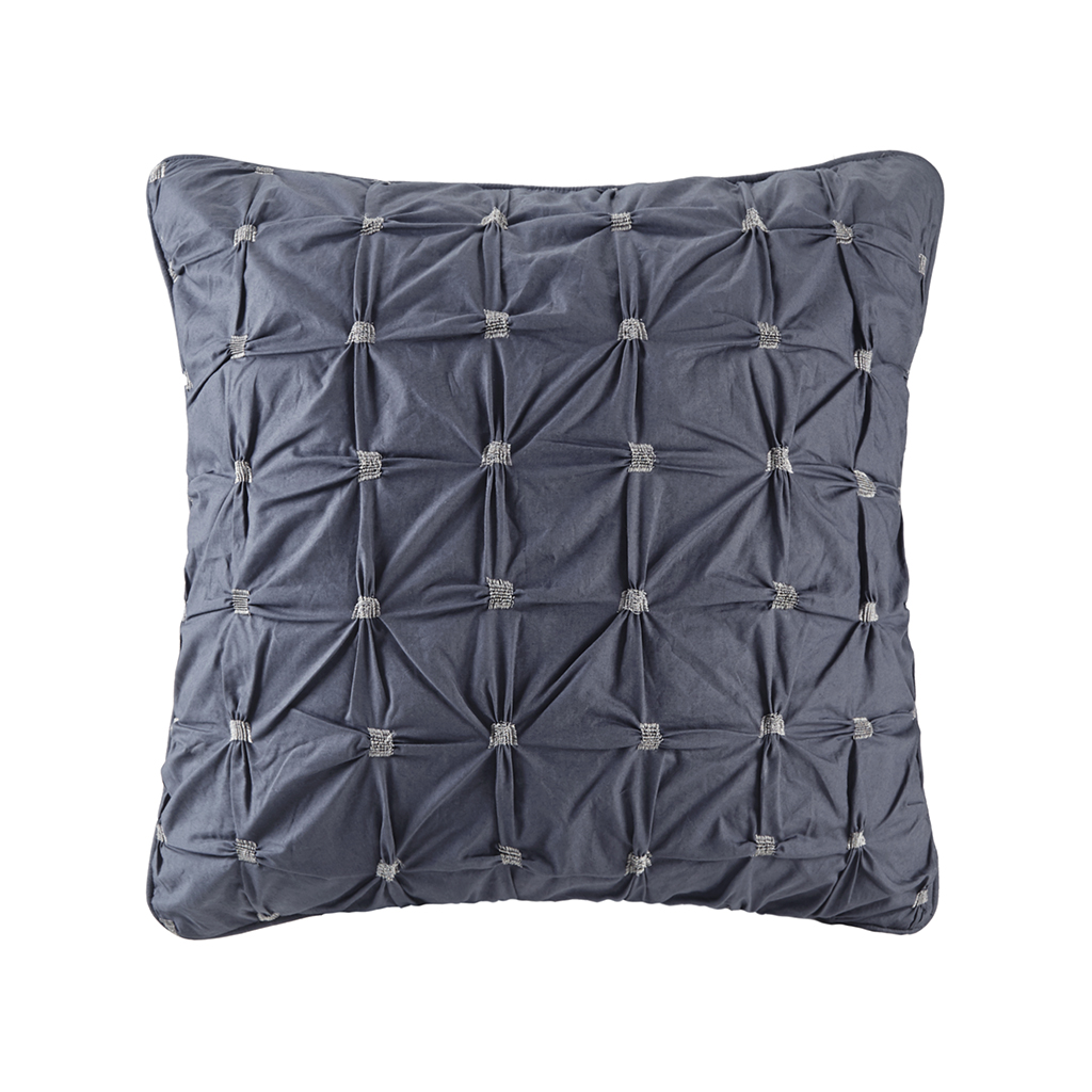 

INK+IVY - Jane Embroidered Euro Sham - Navy - Euro Sham