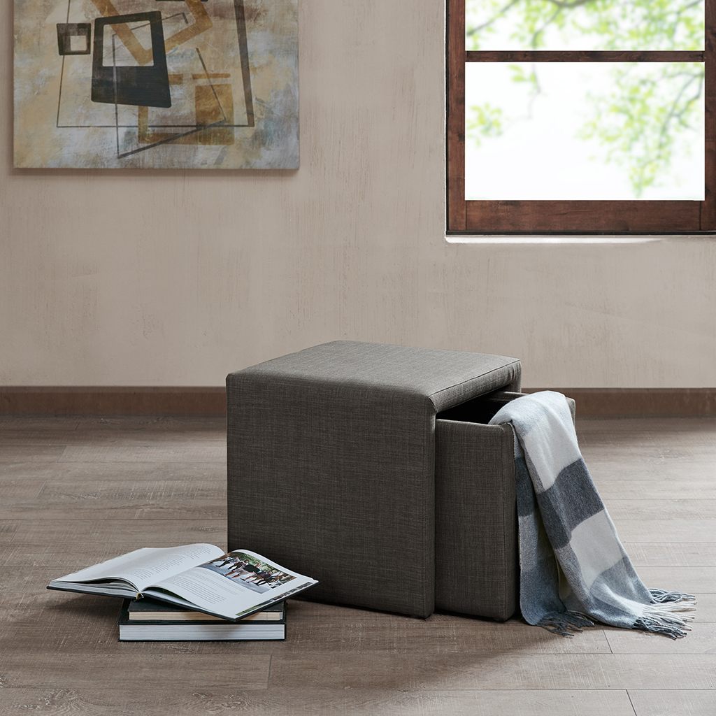 

Madison Park - Pisa Storage Accent Table - Charcoal - See below