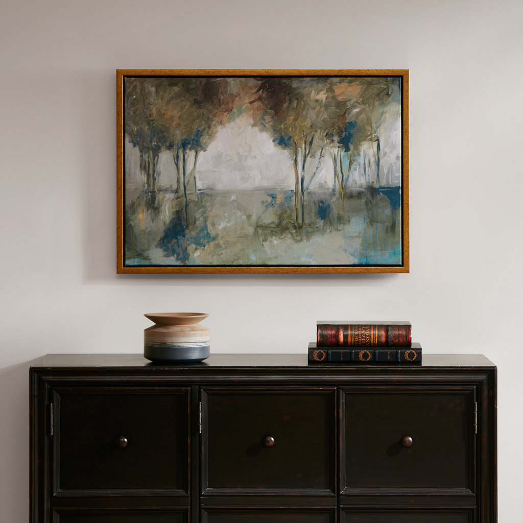 

Madison Park - Muted Trees At Dusk Framed Canvas - Multi - See below