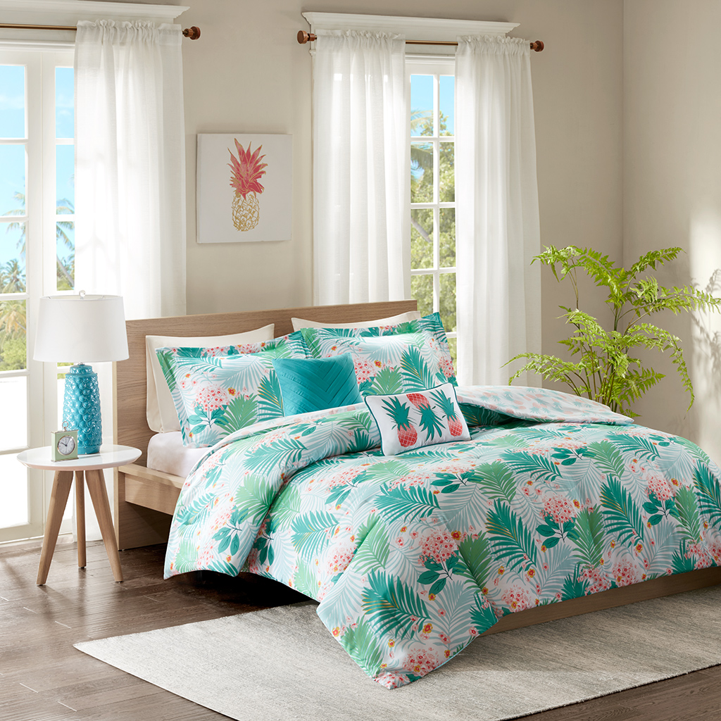 

Intelligent Design - Tropicana Comforter Set - Aqua - Full/Queen